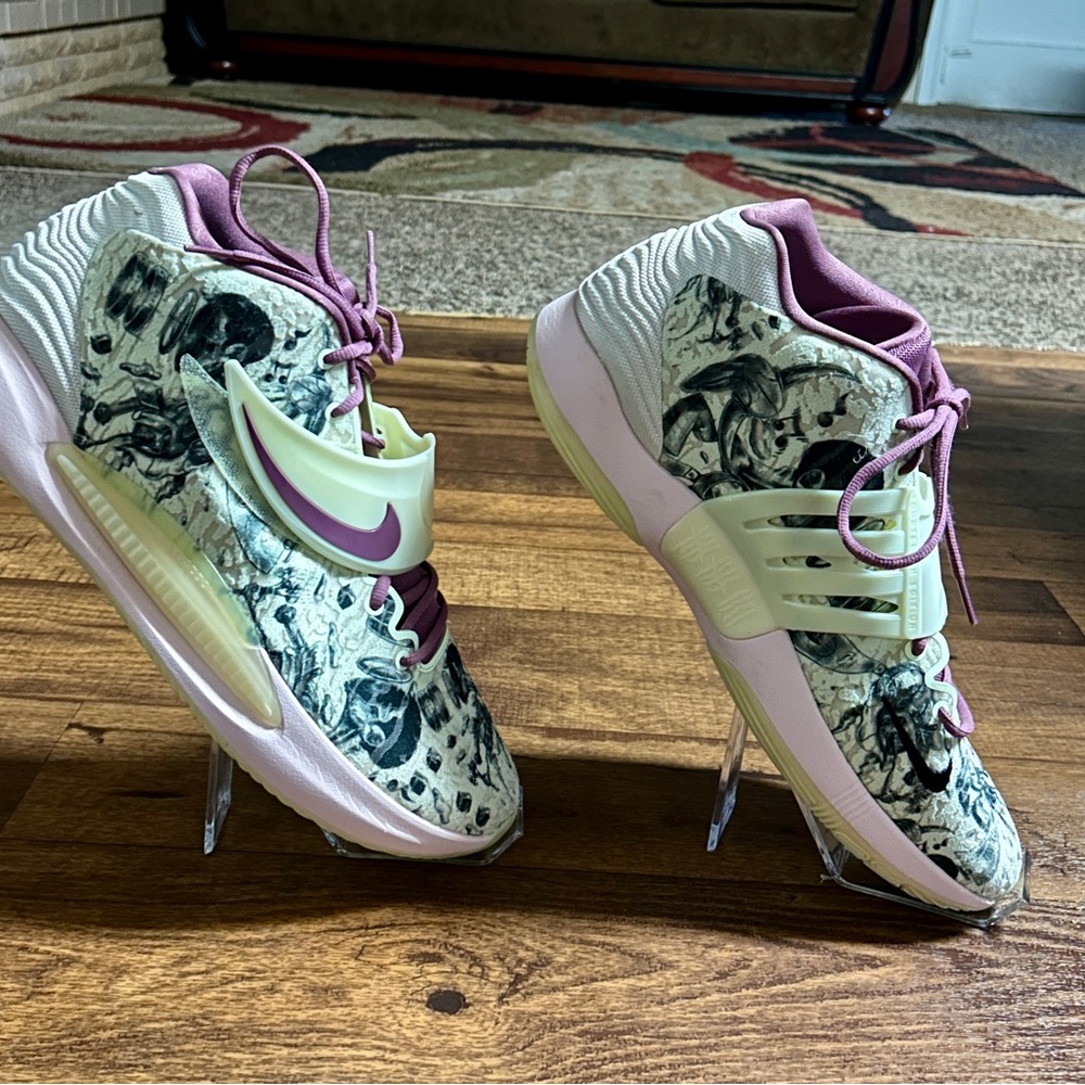 Nike KD ~ “Surrealism” Lime Ice~ Purple/Green ~ Men's Size 18 ~ Basketball Shoes - Picture 6 of 16